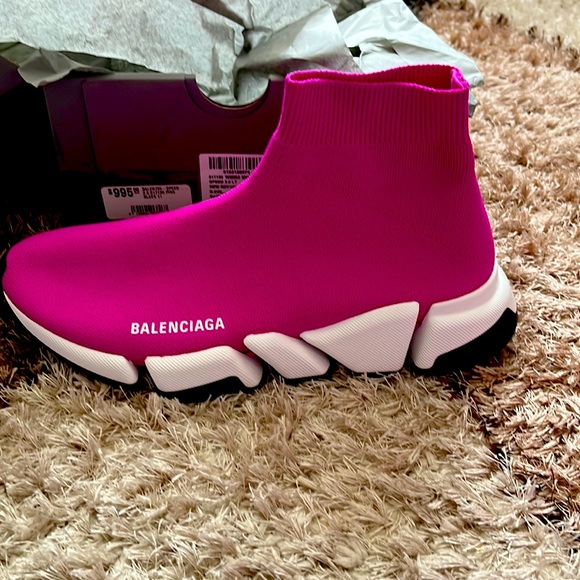 Balenciaga Dark Pink/White/Black Speed 2.0 Size 11 Women